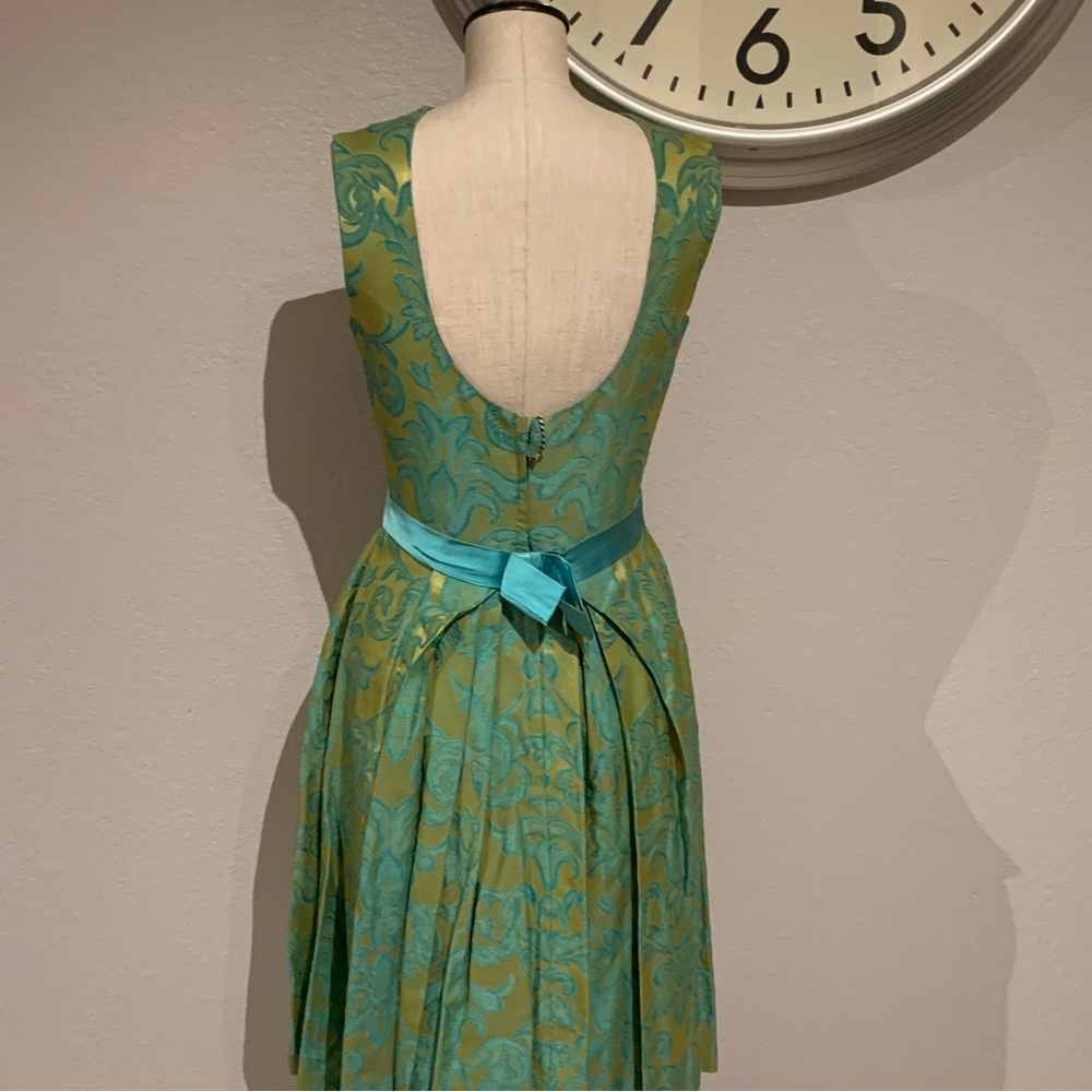 Vintage Green/Blue A-line Formal - Picture 2 of 3